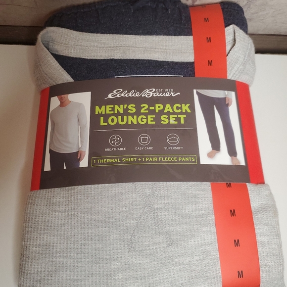 Eddie Bauer Men’s Top & Bottom in Gray color MEDIU - Picture 1 of 2